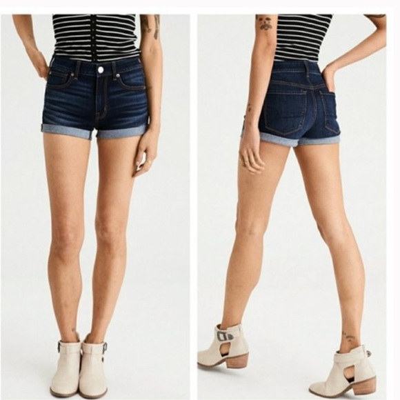 AMERICAN EAGLE Super Stretch Shortie Jean Shorts - Picture 1 of 9